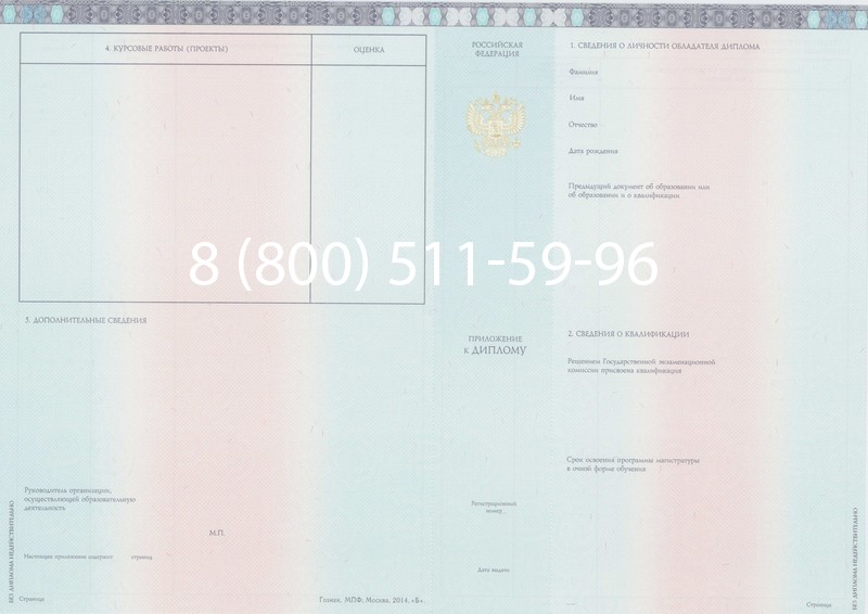 Заказать Диплом магистра 2014-2024 года в Артёме